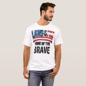 Land van de Vrijen Thuis van de Dapperen T-shirt (Voorkant volledig)