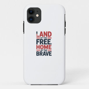Land van de Vrijen Thuis van de Dapperen USA T-s Case-Mate iPhone Case