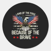 Land van de Vrijheid, vanwege het dappere monument Ronde Sticker (Voorkant)