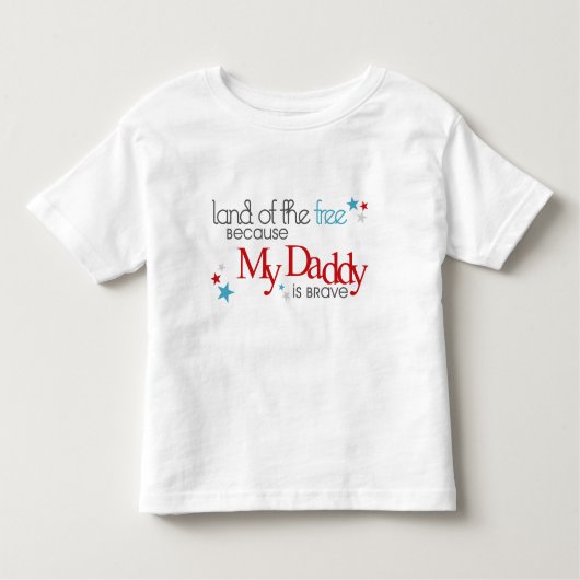 Land van de Vrijheid, want mijn papa is Brave Kinder Shirts (Voorkant)