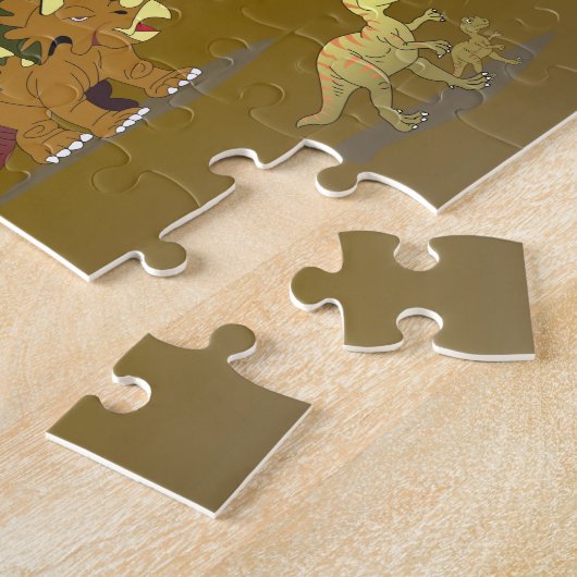 Land van Dinosauriërs! Legpuzzel (Zijkant)