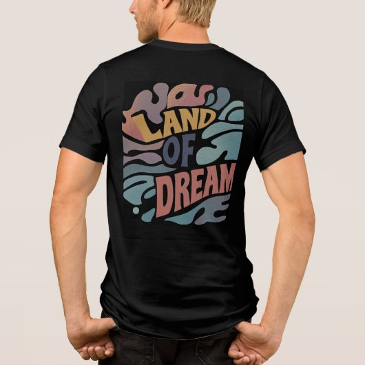 Land van dromen Tri-Blend shirt (Achterkant)