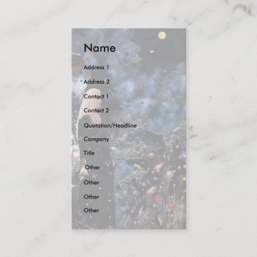 Land van dromen visitekaartje (Voorkant)