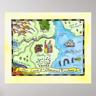 Land van een Poster van het type Thousand Rainbows