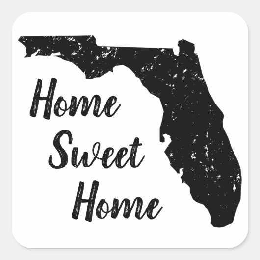 land van Florida panhandle silhouette Vierkante Sticker (Voorkant)