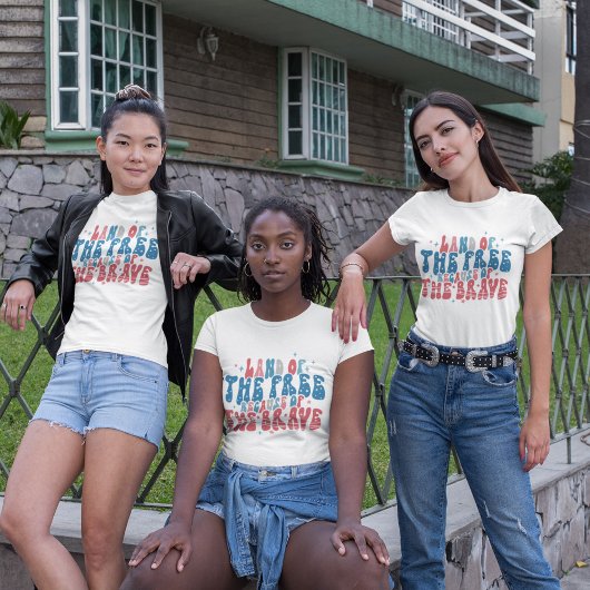 Land van gratis vanwege de dappere t-shirt