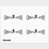 Land van grensoverschrijding rechthoekige sticker (Vel)