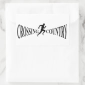 Land van grensoverschrijding rechthoekige sticker (Tas)