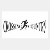 Land van grensoverschrijding rechthoekige sticker (Voorkant)