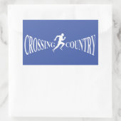 Land van grensoverschrijding rechthoekige sticker (Tas)
