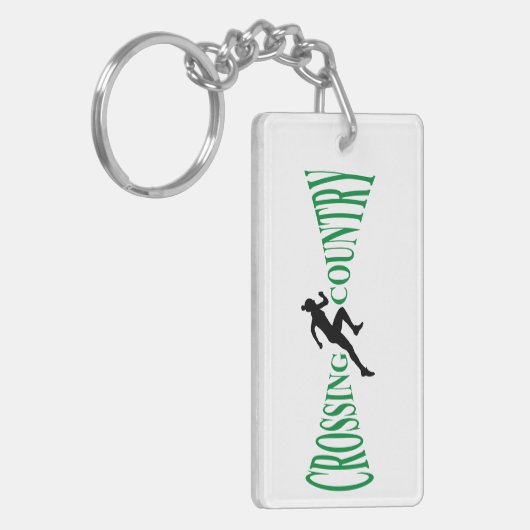 Land van grensoverschrijding sleutelhanger (Voorkant Links)