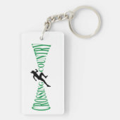 Land van grensoverschrijding sleutelhanger (achterkant)