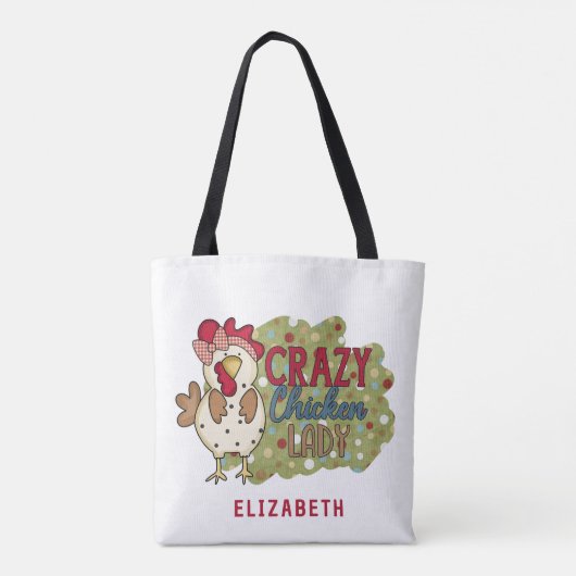 Land van herkomst van de kippen Naam van de Boerde Tote Bag (Achterkant)