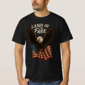 Land van het gratis Bald Eagle T-shirt (Voorkant)
