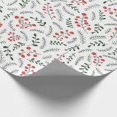 Land van het landbouwbedrijf Rood groen bladpatroo Cadeaupapier (Hoek)