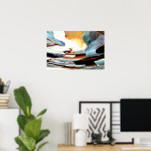 Land van het ondiepe luchtruim 2 poster (Thuiskantoor)