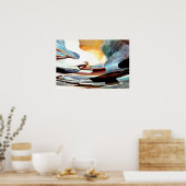 Land van het ondiepe luchtruim 2 poster (Keuken)