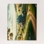 Land van het platteland, Rolling Hills, Boerderij Legpuzzel (Verticaal)
