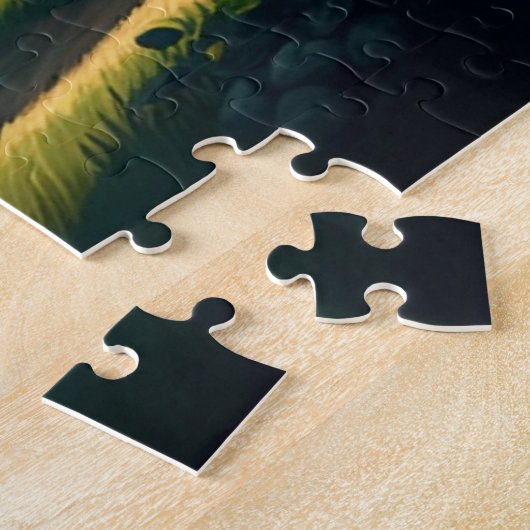 Land van het platteland, Rolling Hills, Boerderij  Legpuzzel (Zijkant)