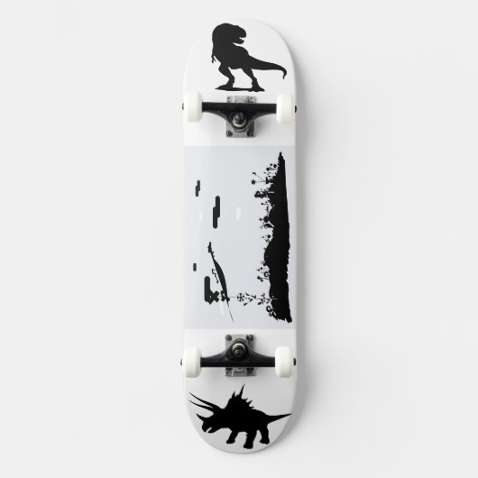 Land van het schaduwgrafisch afbeelding Dinosaurus Persoonlijk Skateboard (Voorkant)