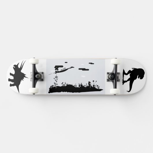 Land van het schaduwgrafisch afbeelding Dinosaurus Persoonlijk Skateboard (Horizontaal)