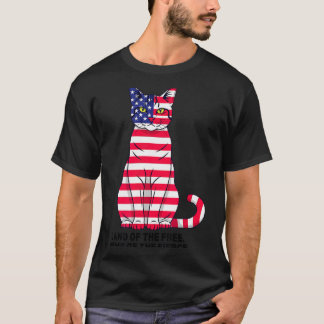 Land van het thuis van de fel patriottische katten t-shirt