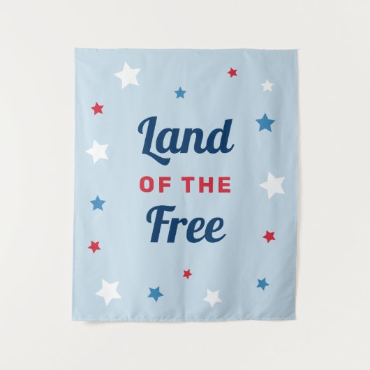 Land van het Vrije Blauw op 4 juli Wandkleed (Voorkant)