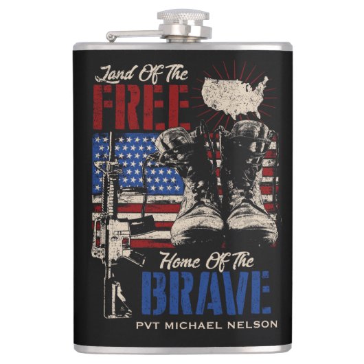 Land van het vrije huis van de Brave Heupfles (Voorkant)