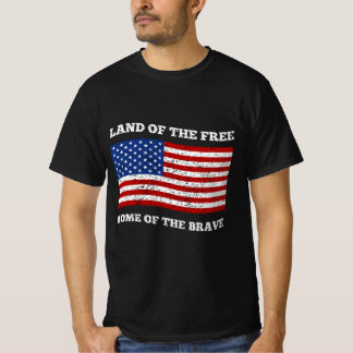 Land van het vrije huis van de dapperen t-shirt