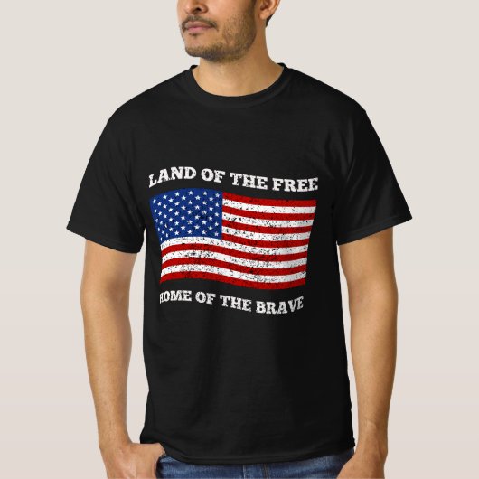 Land van het vrije huis van de dapperen t-shirt (Voorkant)