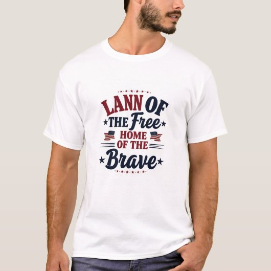 Land van het vrije huis van het dappere T-shirt VS (Voorkant)