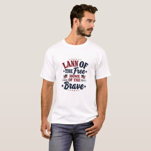 Land van het vrije huis van het dappere T-shirt VS