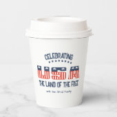 Land van het vrije patriotticum papieren bekers (Achterkant)