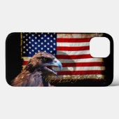Land van het vrije Patriottische Vlag van de VS en Case-Mate iPhone Case (Achterkant (horizontaal))