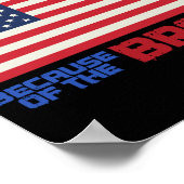 Land van het vrije Patriottische VSA op 4 juli Poster (Hoek)