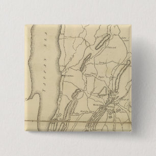 Land van kikkerpunt tot de Croton River Vierkante Button 5,1 Cm