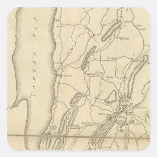 Land van kikkerpunt tot de Croton River Vierkante Sticker