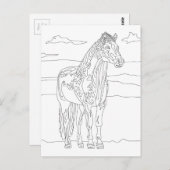 Land van levende paarden briefkaart (Voorkant / Achterkant)