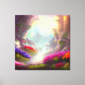 Land van Licht en Paddestoelen Wandkunst Canvas Afdruk (Voorkant)