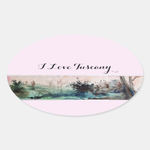LAND VAN MAREMMA TUSCANY LANDCSAPE OVALE STICKER