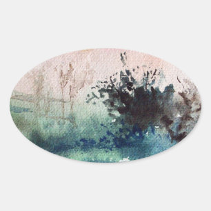 LAND VAN MAREMMA TUSCANY LANDCSAPE OVALE STICKER