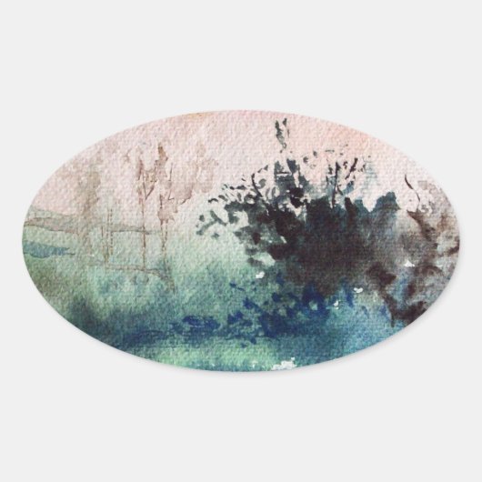 LAND VAN MAREMMA TUSCANY LANDCSAPE OVALE STICKER (Voorkant)