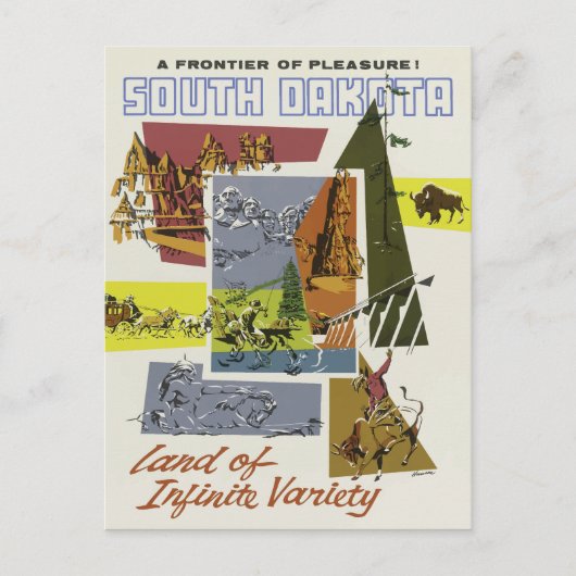  land van oneindige variëteit South Dakota Briefkaart (Voorkant)