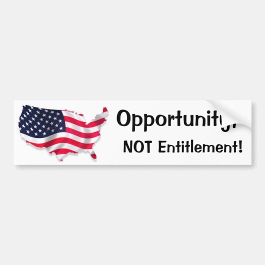 Land van opportuniteit Bumpersticker (Voorkant)