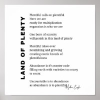 Land van overvloed aanmoediging gedicht poëzie pos