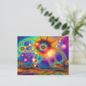 Land van psychedelische verlichting briefkaart (Staand voorkant)