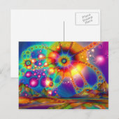 Land van psychedelische verlichting briefkaart (Voorkant / Achterkant)