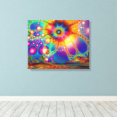 Land van psychedelische verlichting canvas afdruk (Insitu (Houten vloer))
