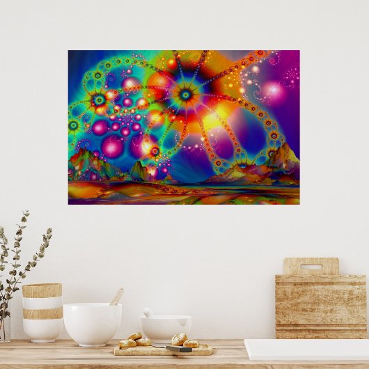 Land van Psychedelische Verlichtingen - Poster (Keuken)