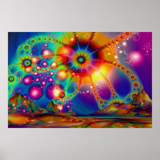 Land van Psychedelische Verlichtingen - Poster (Voorkant)